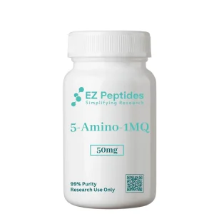 5-Amino-1MQ 50mg tablets bottle from EZ Peptides